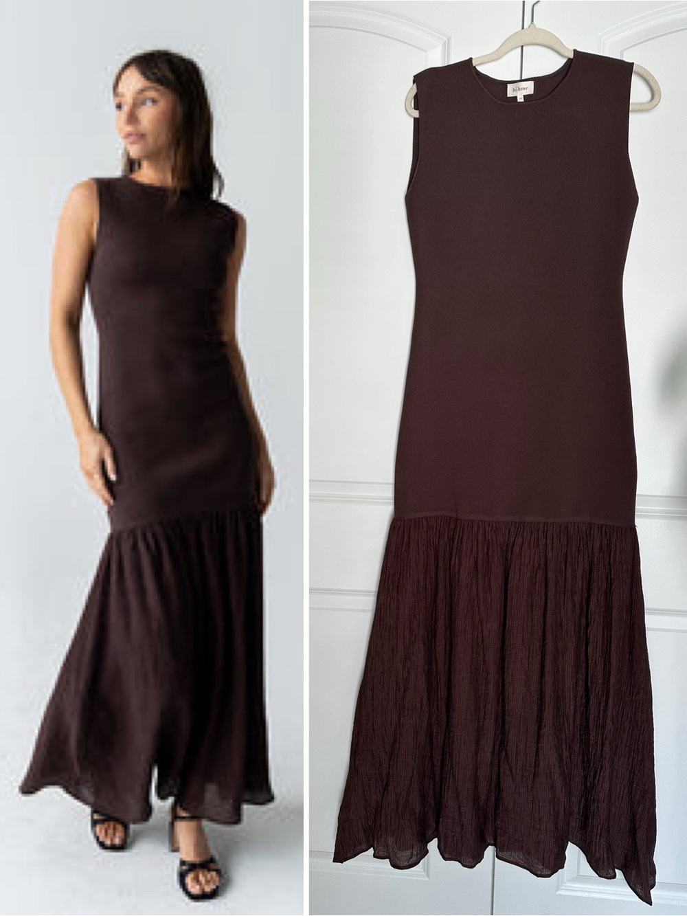 bohme Lindsey Mermaid Maxi Dress in Brown Medium